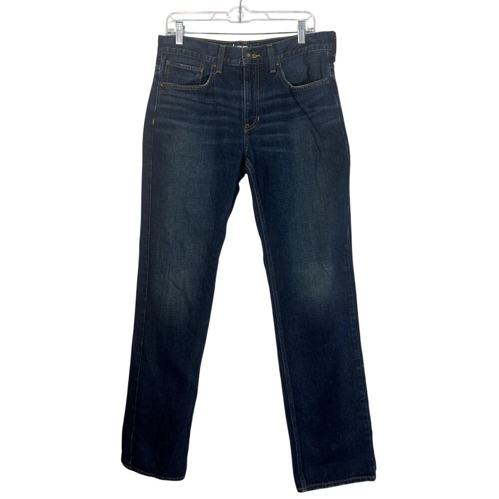 Urban Pipeline Blue Dark Wash Straight Leg 100% Cotton‎ Zip Up Jeans Size 32/34